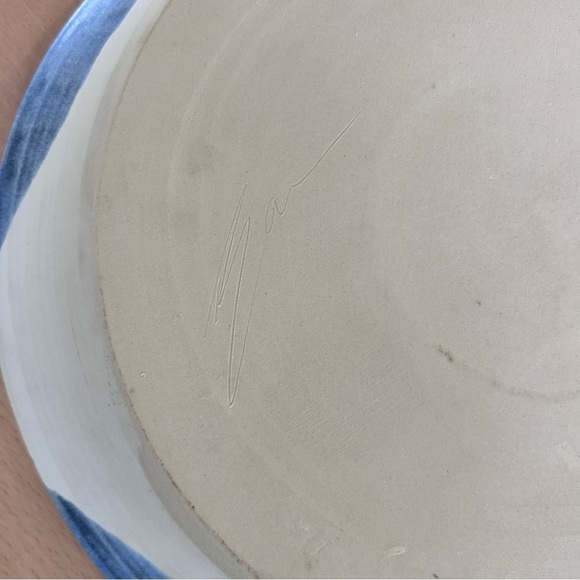 Handmade Studio Pottery XL Chip and Dip Platter Ceramic Entertaining Serverware - Picture 6 of 7